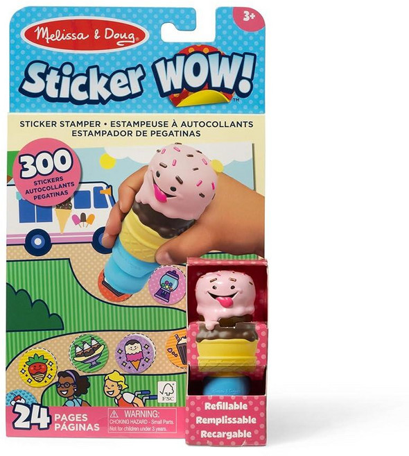 멜리사앤더그 와우 스티커 고양이 & 리필 스티커 200매 세트, Single, Bunny, Bunny