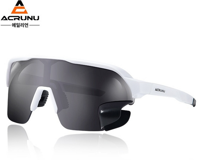 스포츠고글도수 백미러 사이클링 안경 방풍 거울 전문 색상 변경 자전거 도로 산악 고글, A.백미러 - 흰색 - 검정색 반투명 ​​색상 변경, 1개