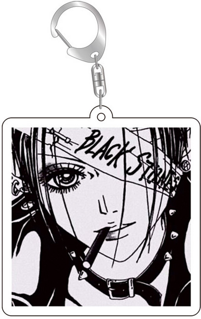 NANA 나나 아크릴 키링 일본 애니 키치 감성, 사각 흑백 키링, 1개