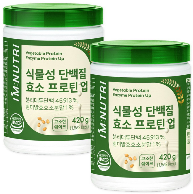 아임뉴트리 식물성 단백질 효소 프로틴, 2개, 420g