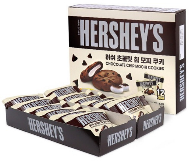 허쉬 초콜릿 칩 모찌 쿠키, 240g, 5개