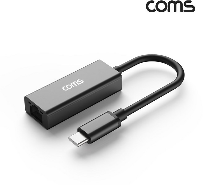 컴스 USB C타입 to 기가비트 외장형 랜카드, 1개