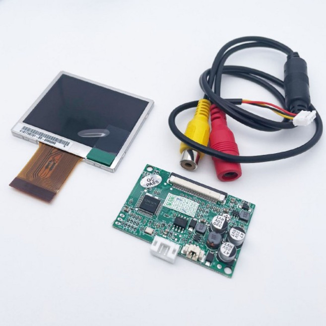 2.4 인치 TFT-LCD 모듈 키트 모니터링 디버깅 초인종 인터콤 수리 DIY 모델용 480234 AUO 스크린 12V 1way, 1개