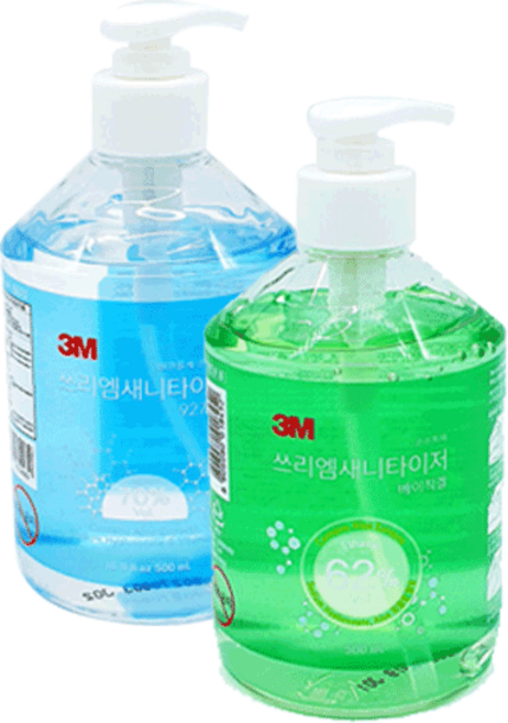 3M 새니타이저 병원 손소독제 9270겔 블루 500ml + 9262겔 초록 500ml 세트, 1개