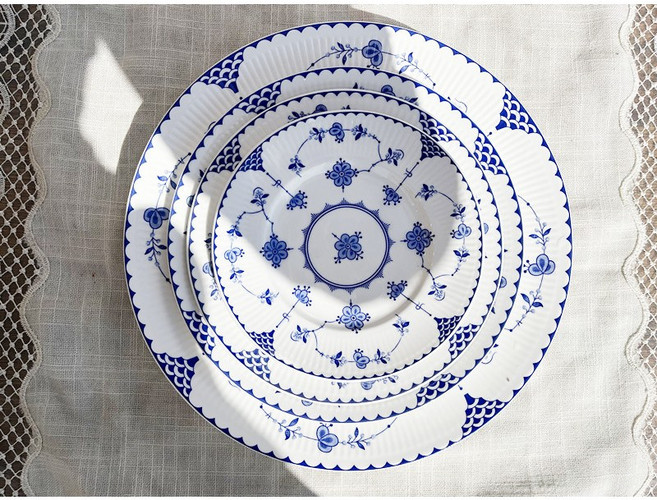 영국수출 존슨브라더스 덴마크 파스타접시 디저트볼, 10인치+8인치+7인치+6인치, 접시세트, 1개