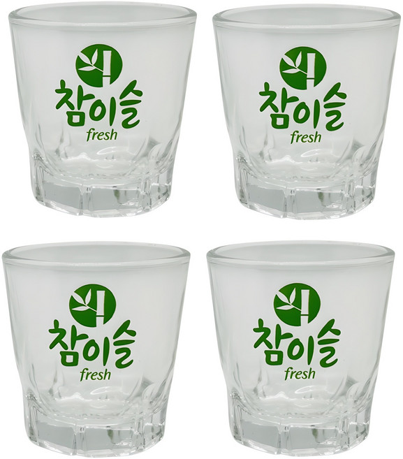 참이슬 fresh 소주잔, 혼합색상, 4개