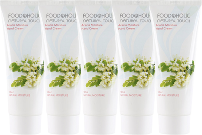 푸드어홀릭 모이스처 핸드크림 아카시아, 100ml, 5개
