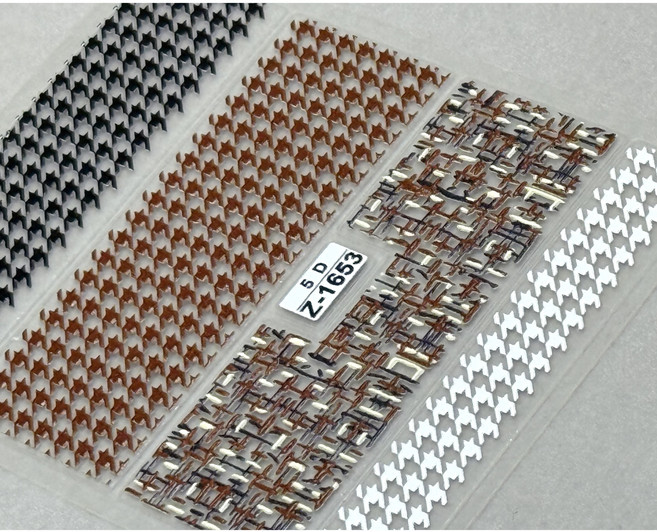 하운드 체크 네일 스티커, 1개, 1장