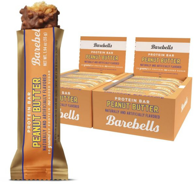 BAREBELLS 초콜릿 쿠키 베어벨스 프로틴 바 도우 12개입 20g 고단백 간식 1g 총 당분 영양 이동 중 아침식사 운동 후