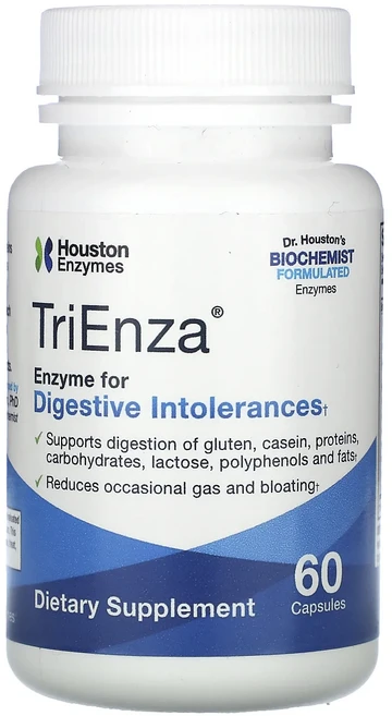 새해 첫좋은선물 Houston Enzymes TriEnza 소화 불내증용 효소 캡슐 60정 제대로 할인합니다, HoustonEnzymesTriEnza소화불내증용효소캡, 1개 - 쿠팡