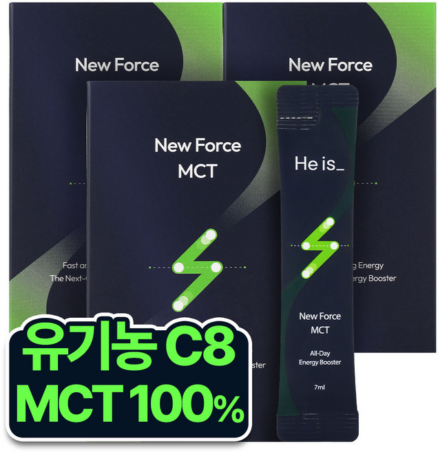 히이즈 뉴포스 MCT 오일 C8 고함량 엠씨티 100% 스틱 유기농 14포, 98g, 3개