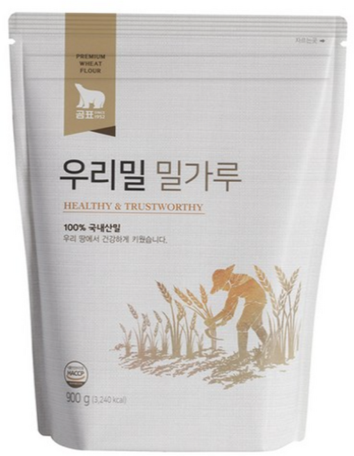 곰표 우리밀 밀가루, 900g, 5개