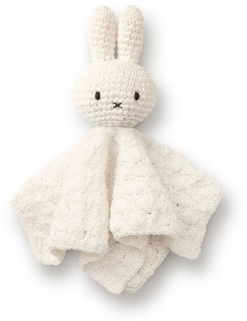 Just Dutch 荷蘭手工編織 Miffy 安撫巾 白色復古款 彌月禮 生日禮, 1個