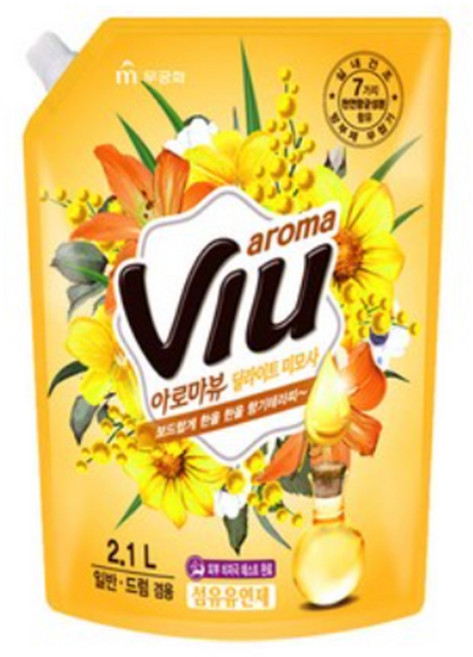 아로마뷰 딜라이트 미모사 섬유유연제 리필, 2.1L, 7개