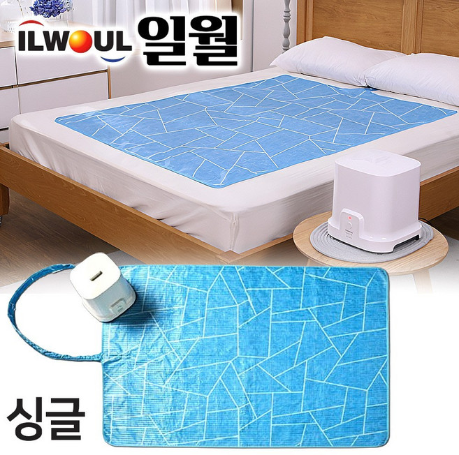 8위 - [ILWOUL] 일월 에어컨매트 냉수마찰 자동 냉기순환 여름 바닥 침대 전기 냉수매트 냉감 쿨매트 패드, 싱