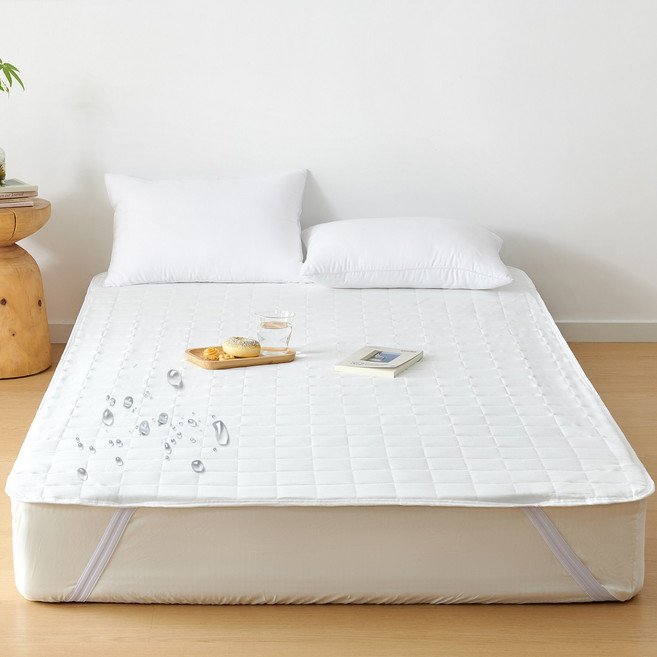 HOMERA 호메라 누빔 매트리스패드 방수패드, 클린화이트