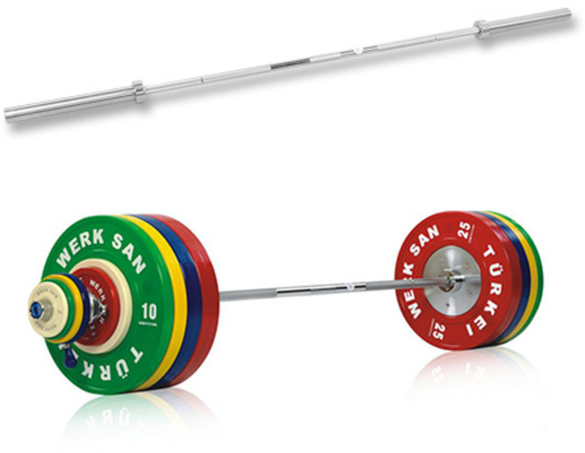 웍산 트레이닝 바벨 2200 I IWF 역도 경기 선수용 남자바 중량바 역기봉 바벨봉, 1개