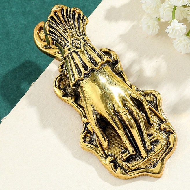 노다꾸 빈티지 다꾸 인어 꼬리 집게 귀부인 손가락 다이어리 클립 북마크, 귀부인손가락, 앤틱골드