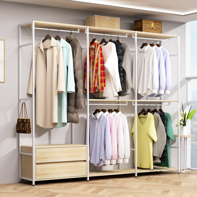 도노스틸 올리카 WA1 철제드레스룸 시스템행거 연결옷장 깊이 40cm, 화이트