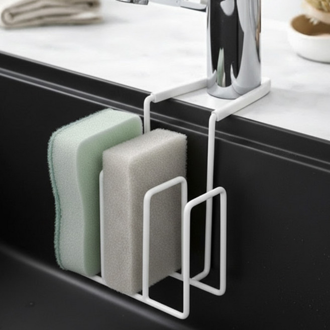 오프앤홈 수세미 걸이 거치대 건조대 받침대 + 스퀴지, 1개, 화이트