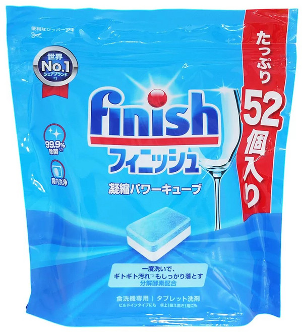 FINISH洗碗機專用餐具清潔錠52顆/包, 260g, 1個