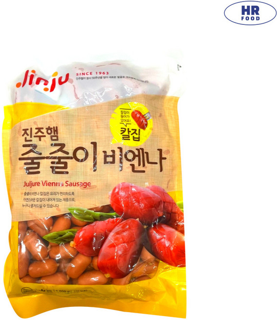 (진주) 줄줄이 칼집 비엔나 1kg ( 냉동포장 + 아이스팩 포함 ), 1개