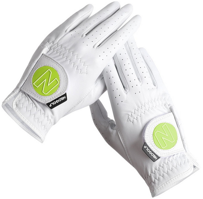 네오글러브 JS001 올양피 주니어 양손 골프장갑 여성 작은손 14호~17호, 1개, 화이트