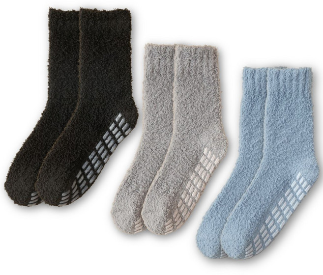 SWAYDEN 남녀공용 미끄럼방지 무압박 수면양말 3켤레