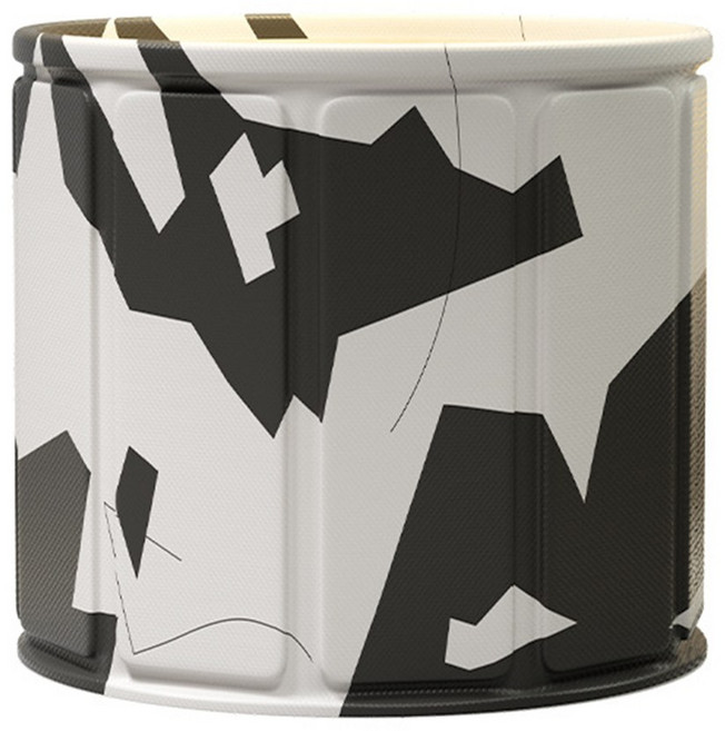 샵472 원터치 접이식 욕조 70cm 이동식 욕조 성인용 반신욕조 반신욕기 간이 전신욕조 패널형, 블랙 화이트