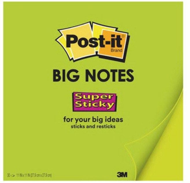 3M)포스트잇 빅노트, 네온그린