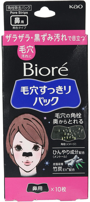 Biore 蜜妮 妙鼻貼 黑色款, 1盒, 10片