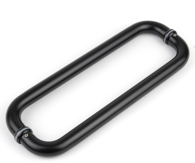 강화도어손잡이 밴딩 블랙 센터340mm 25파이 스텐, 1세트