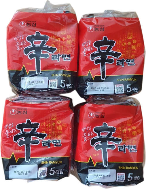 농심 신라면 120g (총 20개), 농심 신라면, 120g, 5입(멀티), 4개
