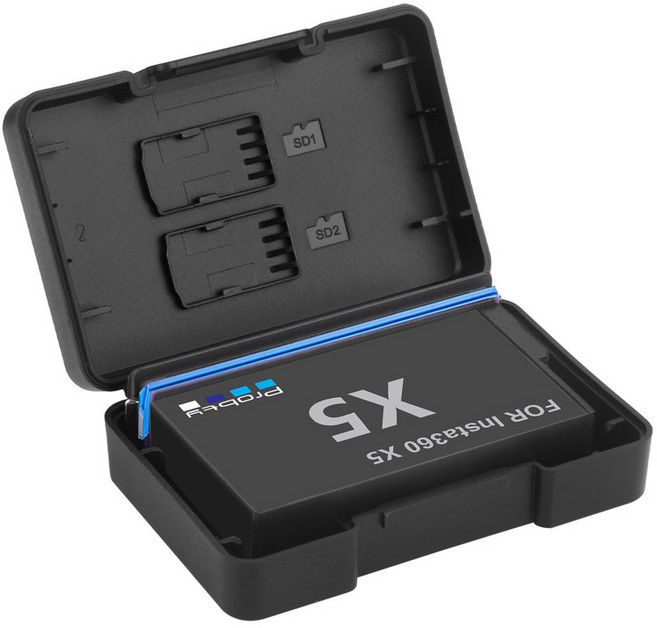 호환 Insta360 X5 배터리용 2850mAh 360 전원 액세서리용 2슬롯 충전기 허브 포함, 02 1 Battery