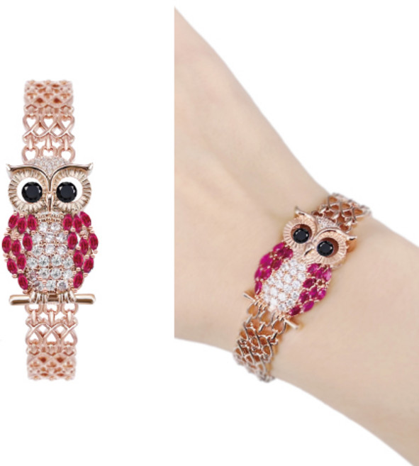 미뇽 오닉스 블랙 루비 부엉이 행운 건강 여름 기본 아이템 팔찌