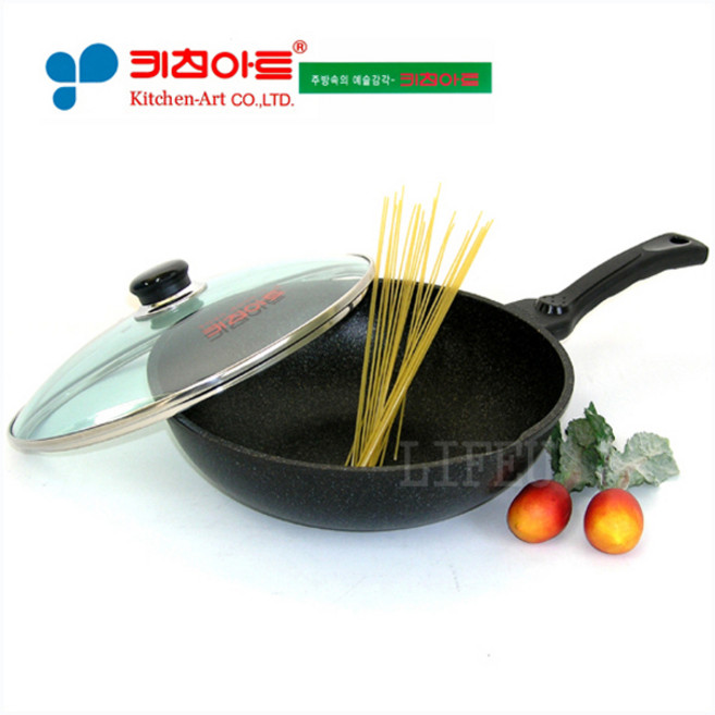 키친아트 슈프림(마블플러스)코팅 궁중팬26CM(유리카바), 26cm, 1개