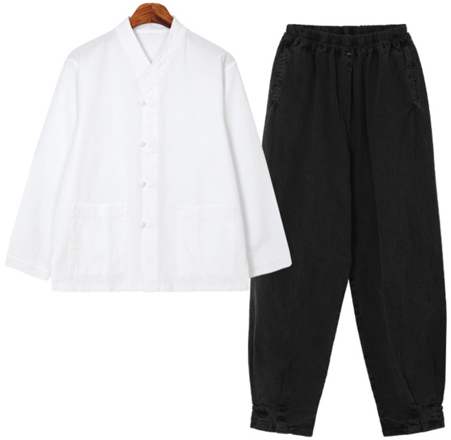 [아리랑의 봄] 20수 V넥 남녀공용 저고리 바지 한 벌