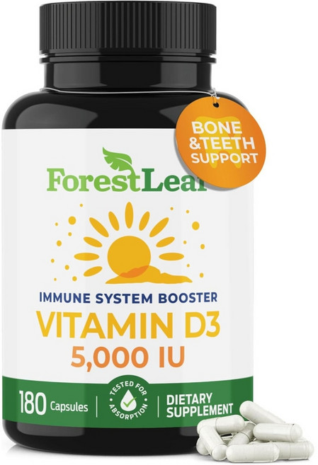 포레스트리프 비타민D3 5000IU 캡슐 ForestLeaf Vitamin D3, 1개, 180정