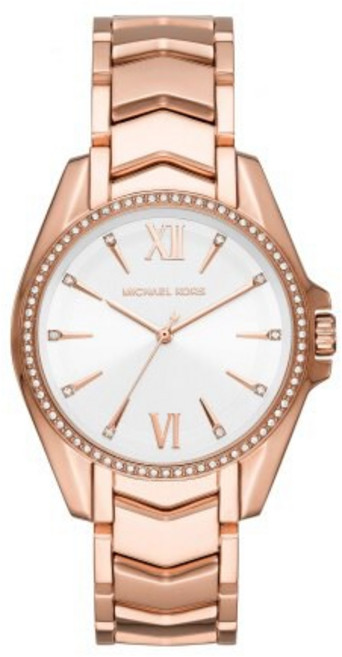 MICHAEL KORS 經典亮鑽玫瑰金時尚腕錶 MK6694
