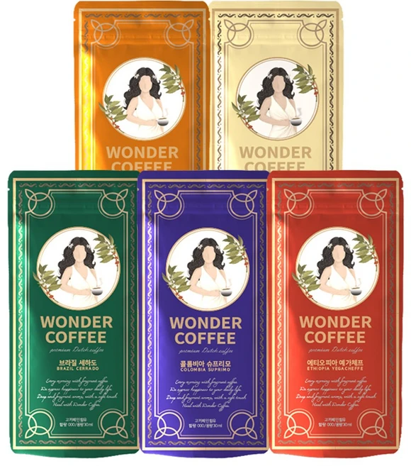 (4.5리터) 신선한 원더 더치커피 파우치 5종 원두 혼합 총150팩 벌크, 30ml, 1개입, 150개 - 쿠팡