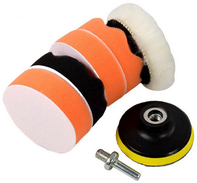 전동 드라이버 왁싱패드 8종 광택 패드탭 자동차광택기 왁싱패드 자동차외관청소 드릴탭청소탭, 1개