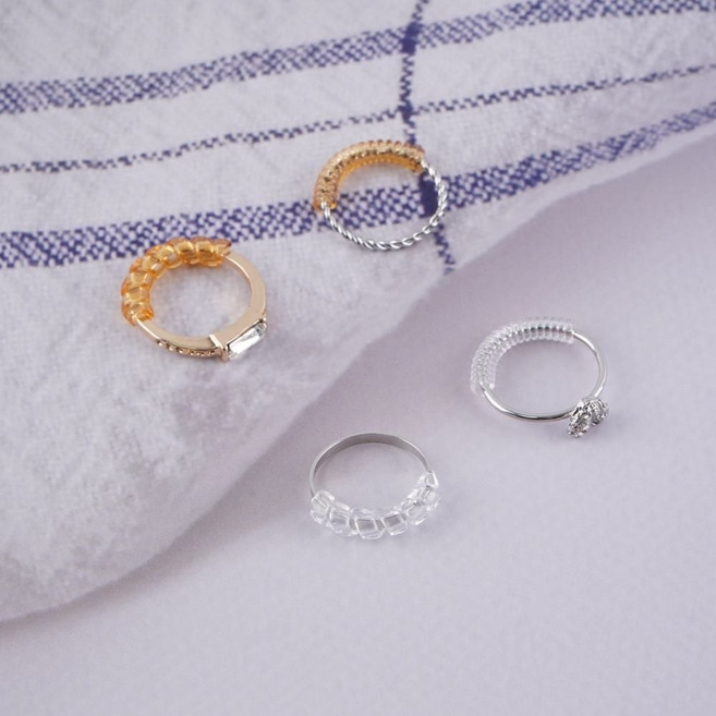 반지 사이즈 조절 스프링 실리콘 투명 와인딩 코일 이너밴드 gas+6004BQ