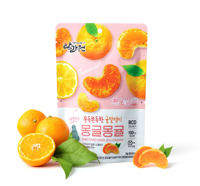 제주 귤말랭이의 쫀득함과 건조과일의 새콤함까지 탐라원 몽글몽귤 30g, 1개