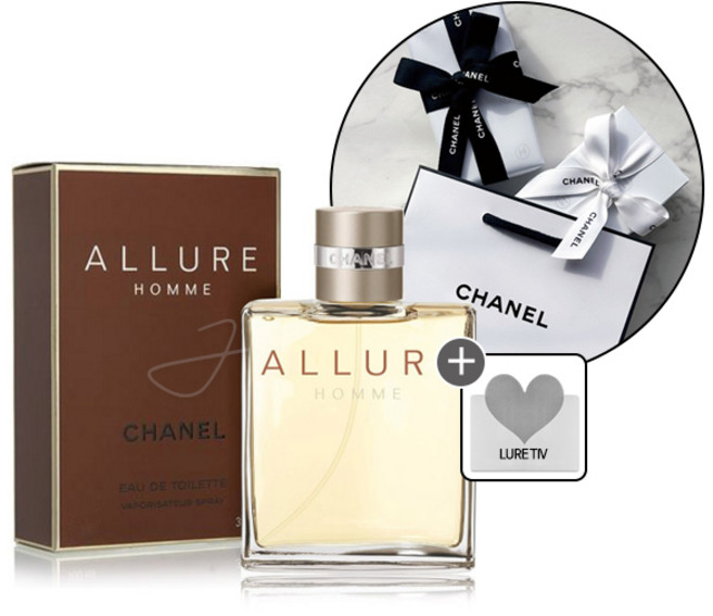 [기프트리본포장세트] 샤넬 알뤼르 옴므 EDT 오드뚜왈렛 (남자향수) 100ml +로샤쉐, 1개