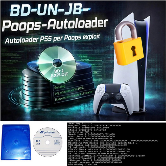 PS5-bdjb-autoloader-v1.2.3-ccbc6b9 블루레이 디스크 버바팀 25GB, 벌크포장, 1개, PS5-bdjb-autoloader-v1.2.3