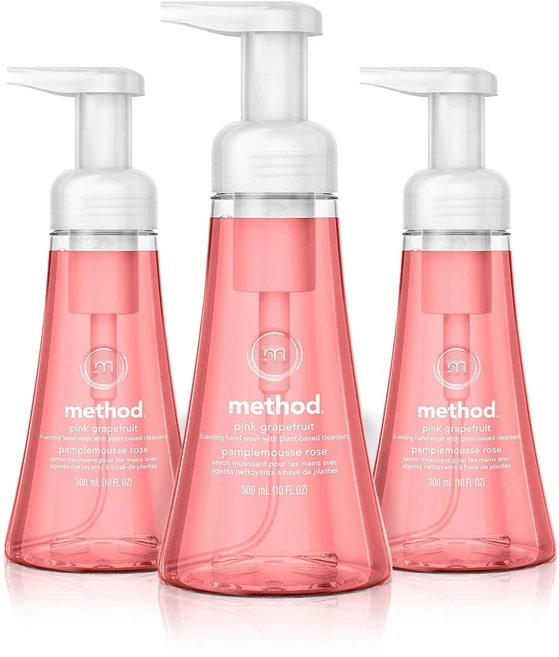메소드 Method 핑크 자몽 거품형 손세정제, 3개, 300ml - 쿠팡