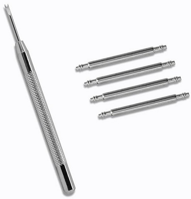 [ANNEFIT] 시계 밴드 교환 공구 세트 시계 벨트 교환 툴 1개 및 스프링 바 4개 22mm*1.8mm