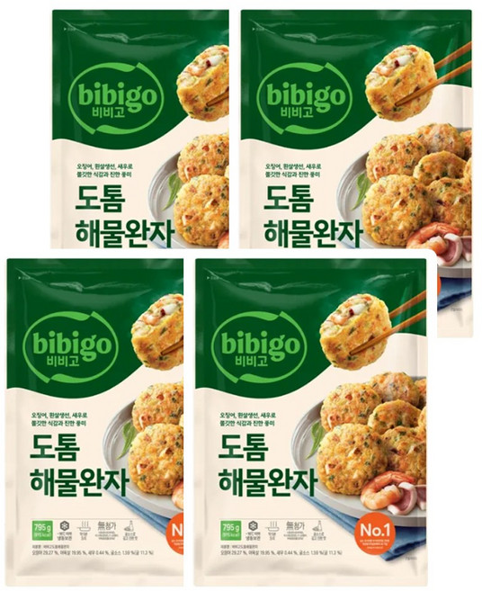 CJ 비비고 도톰해물완자, 4개, 795g