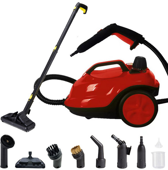 리얼 고온 고압 스팀청소기 가정용 차량용 스팀기 5bar 2.1L 주방 기름때 제거, 레드 스팀기+가정용 최고급세트SE8620, TT-1