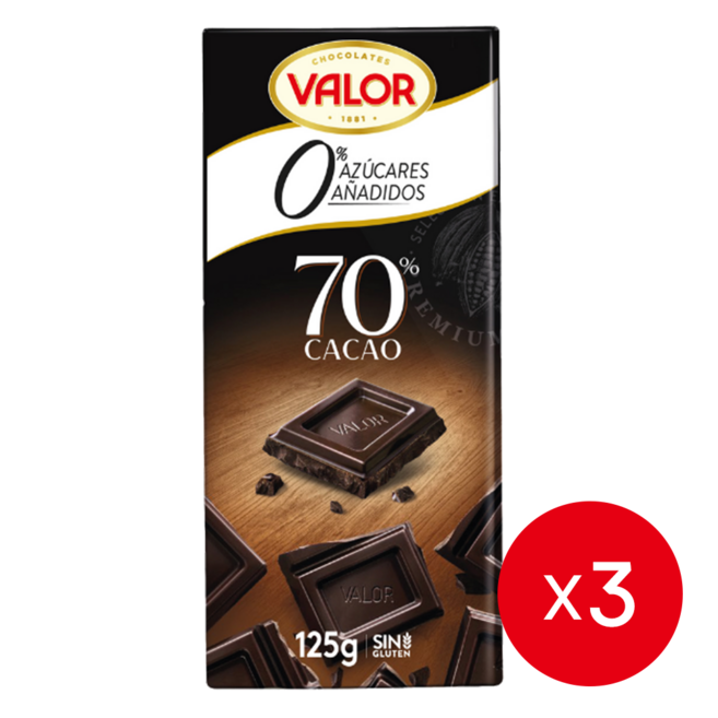 발로르 슈가프리 다크초콜릿 70% 100g x 3개